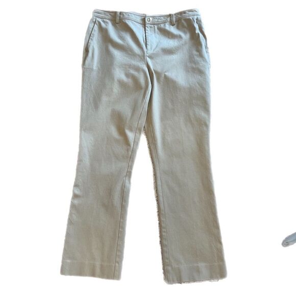 Lauren Ralph Lauren Khaki Pants with Zippered Side Pockets. Size 12. Great Cond! - Picture 1 of 13